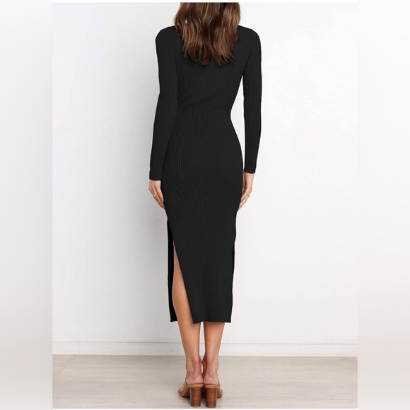 ANRABESS 🖤 Womens Long Sleeve Sweater Dress - Picture 5 of 6